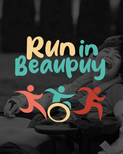 Logo réalisé pour une course caritative et inclusive pour enfants handicapés à Toulouse et Beaupuy